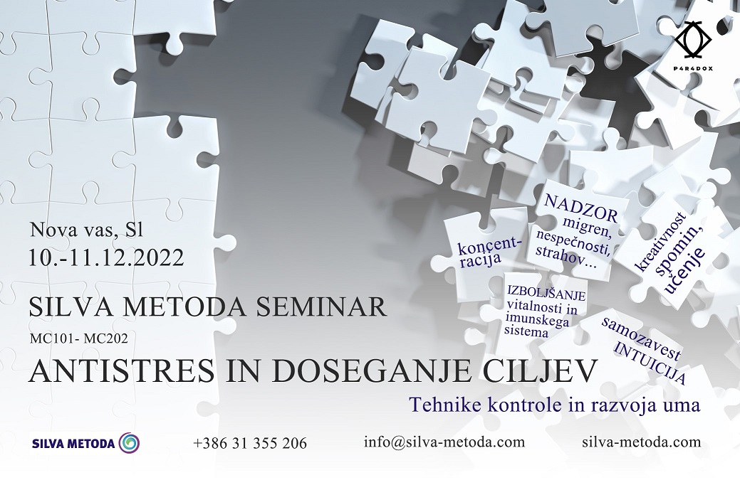 Silva metoda seminar v Sloveniji | Antistres in doseganje ciljev - tehnike kontrole in razvoja uma